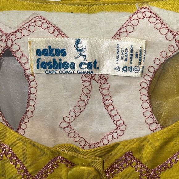 Rakus Fashion Skirt Suit With Scarf Women’s Size Medium Embroidered Sheer Button - Picture 3 of 7